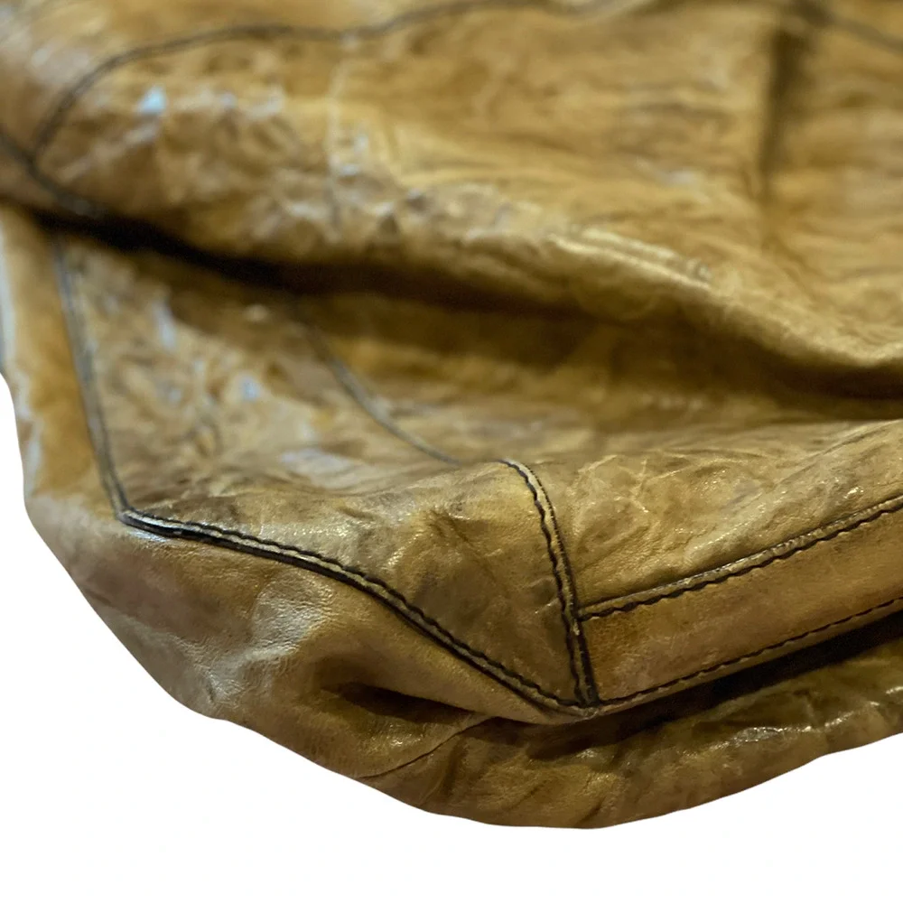 Givenchy Brown Crinkle Shopper Hobo Leather Tote - Picture 9 of 11